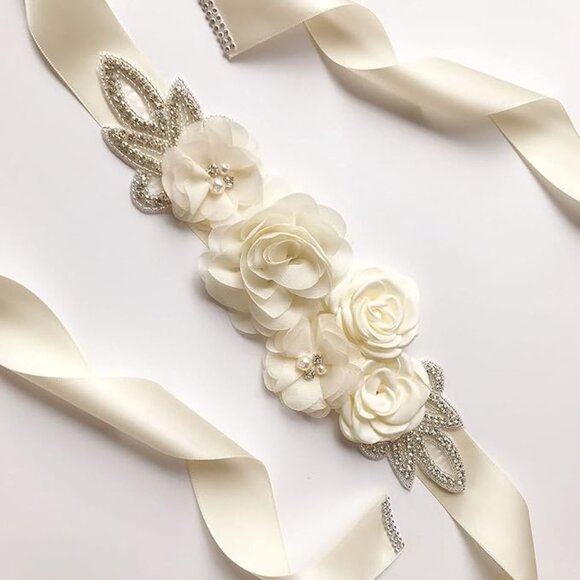 Satin Ribbon Tan Sash main image 8
